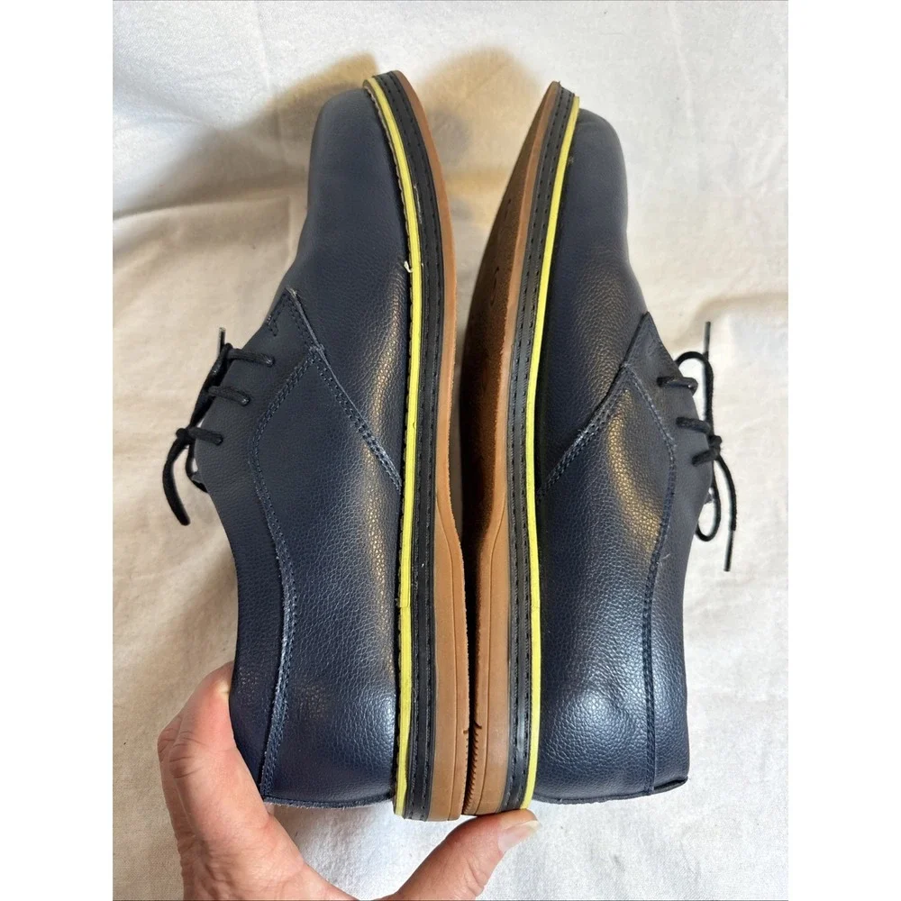 Leather Dress Shoes Lace Up Zero Gravity Cody‎ James Insoles Men's 10.5 Dk Blue
